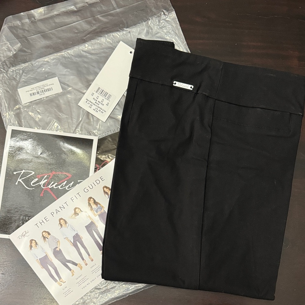 Rekucci Ease into Comfort Black Stretch Boot Cut Pants Size 10